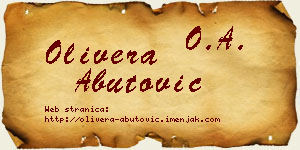 Olivera Abutović vizit kartica
